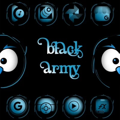 Black Army Sapphire - Icon Pack