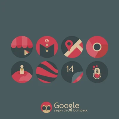 Sagon Circle: Dark Icon Pack