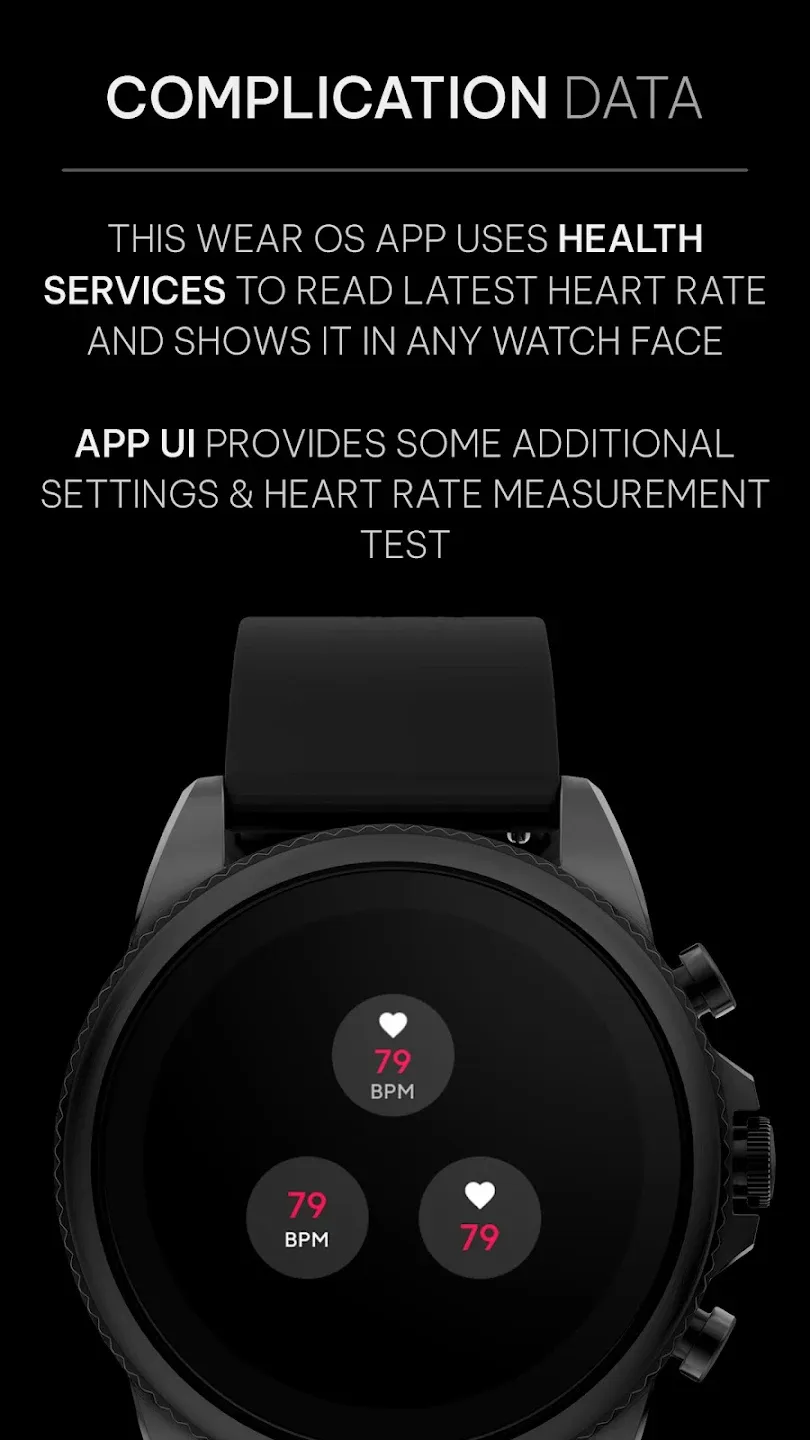 Heart rate top wear os