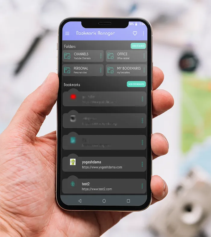 Bookmark Manager android screenshot