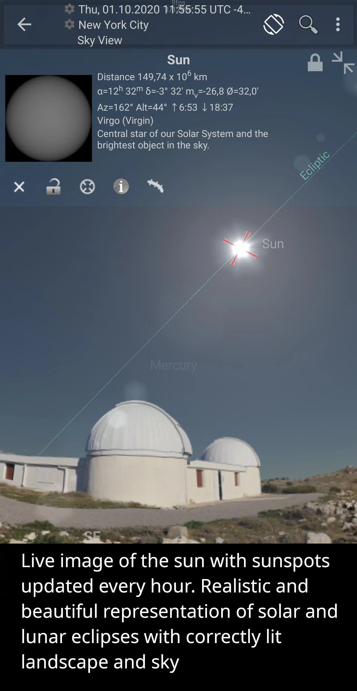 Mobile Observatory Astronomy android screenshot