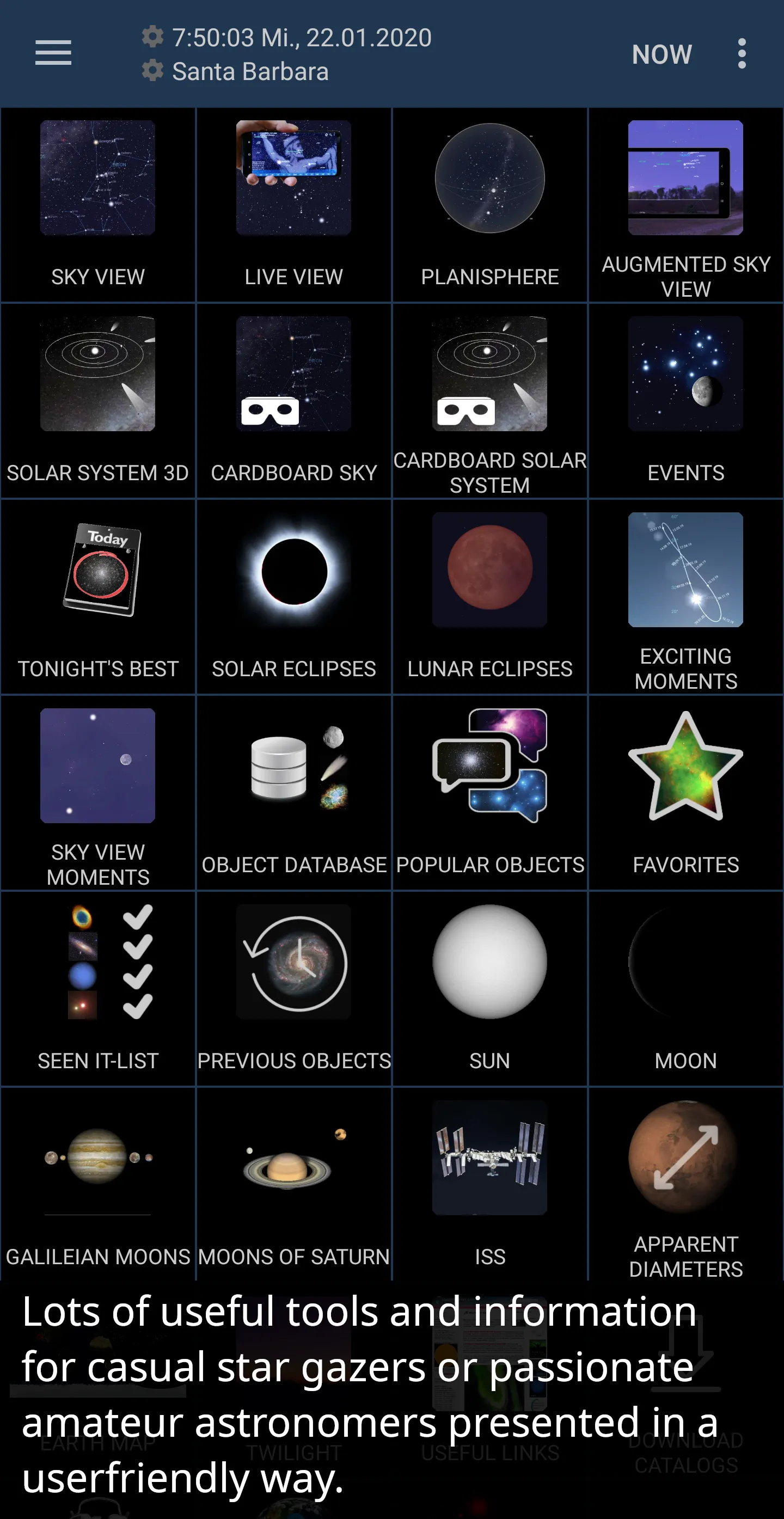 Mobile Observatory Astronomy android screenshot