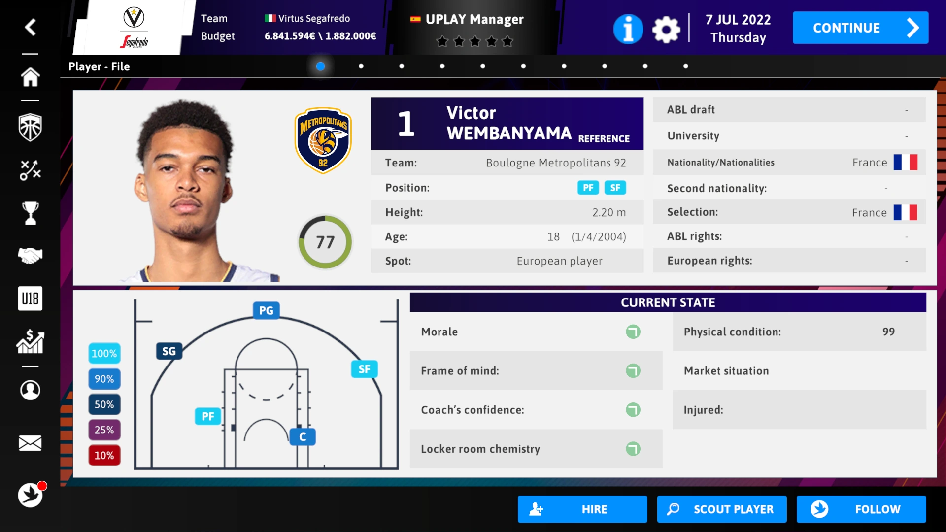 iBasketball Manager 23 android screenshot